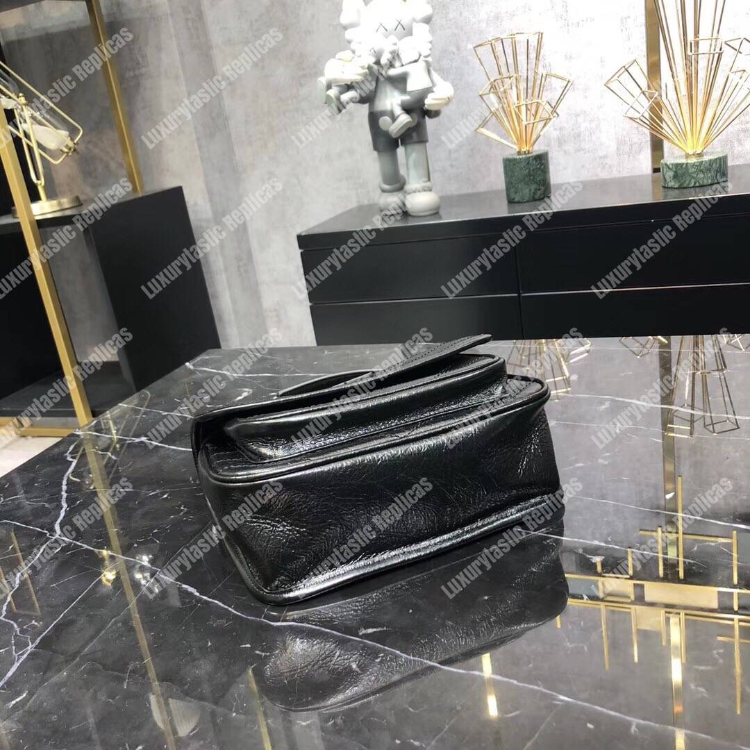 Saint Laurent Niki Baby In Vintage Leather Black