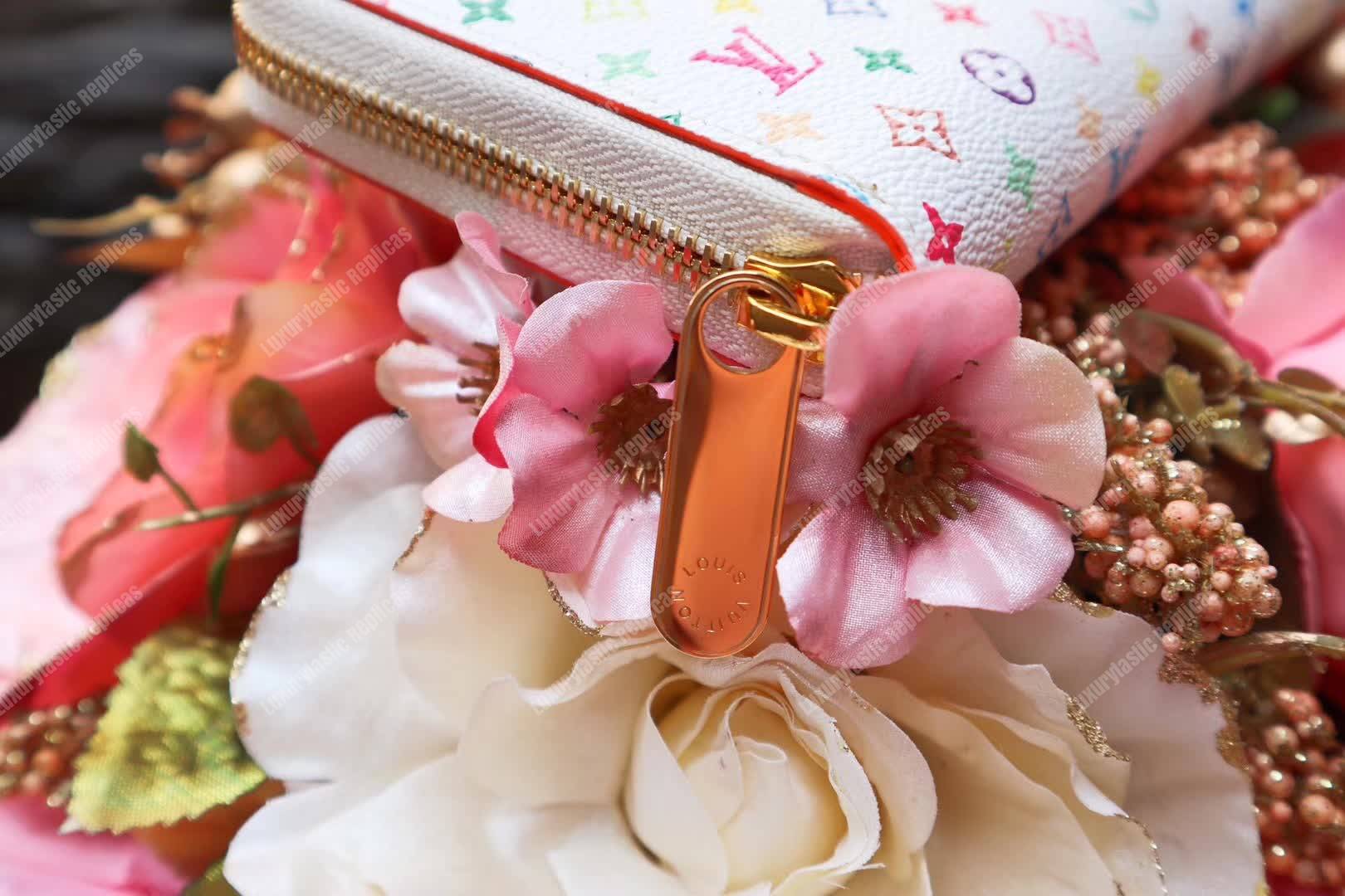 LV Zippy Wallet Monogram Multicolore Canvas (White)