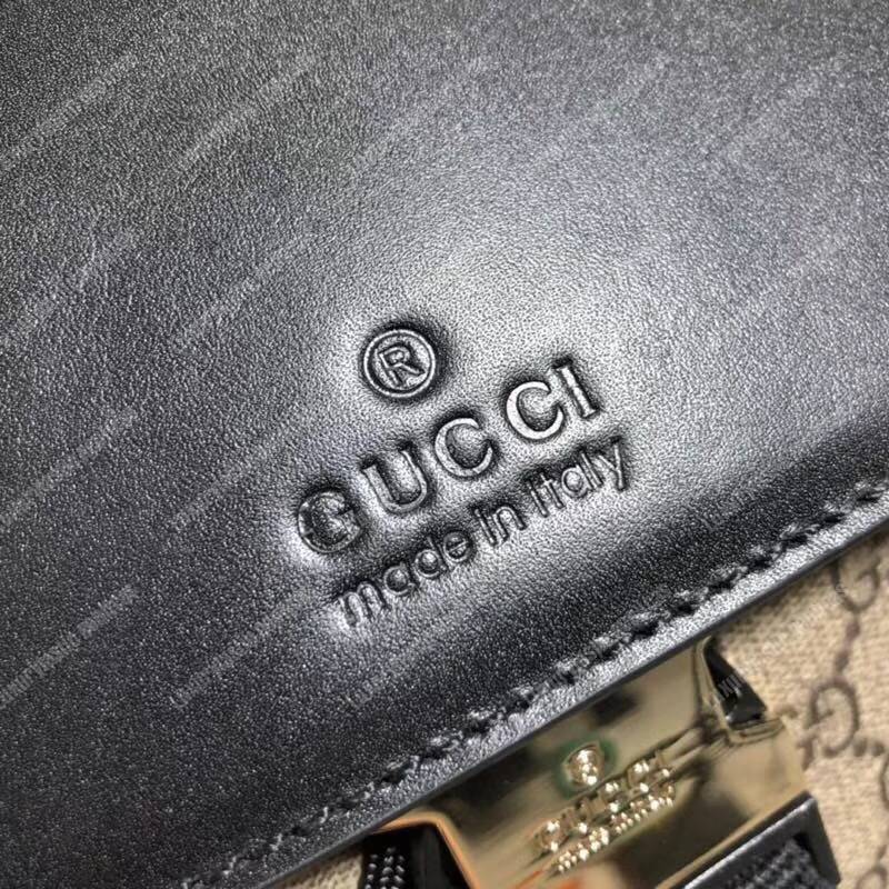 G*u*i gg sup*e backpack black leather