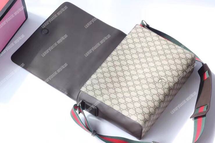 G*u*i gg sup*e flap messenger beige/ebony