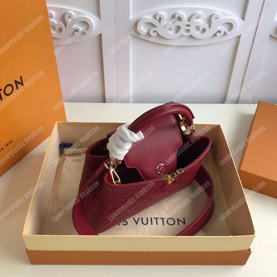 LV Capucines BB Rough Carmin