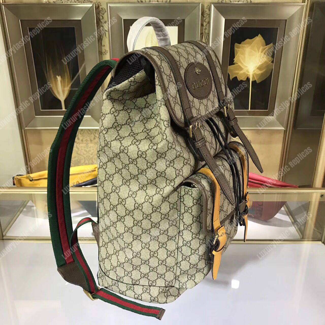 G*u*i soft gg sup*e backpack beige/ebony