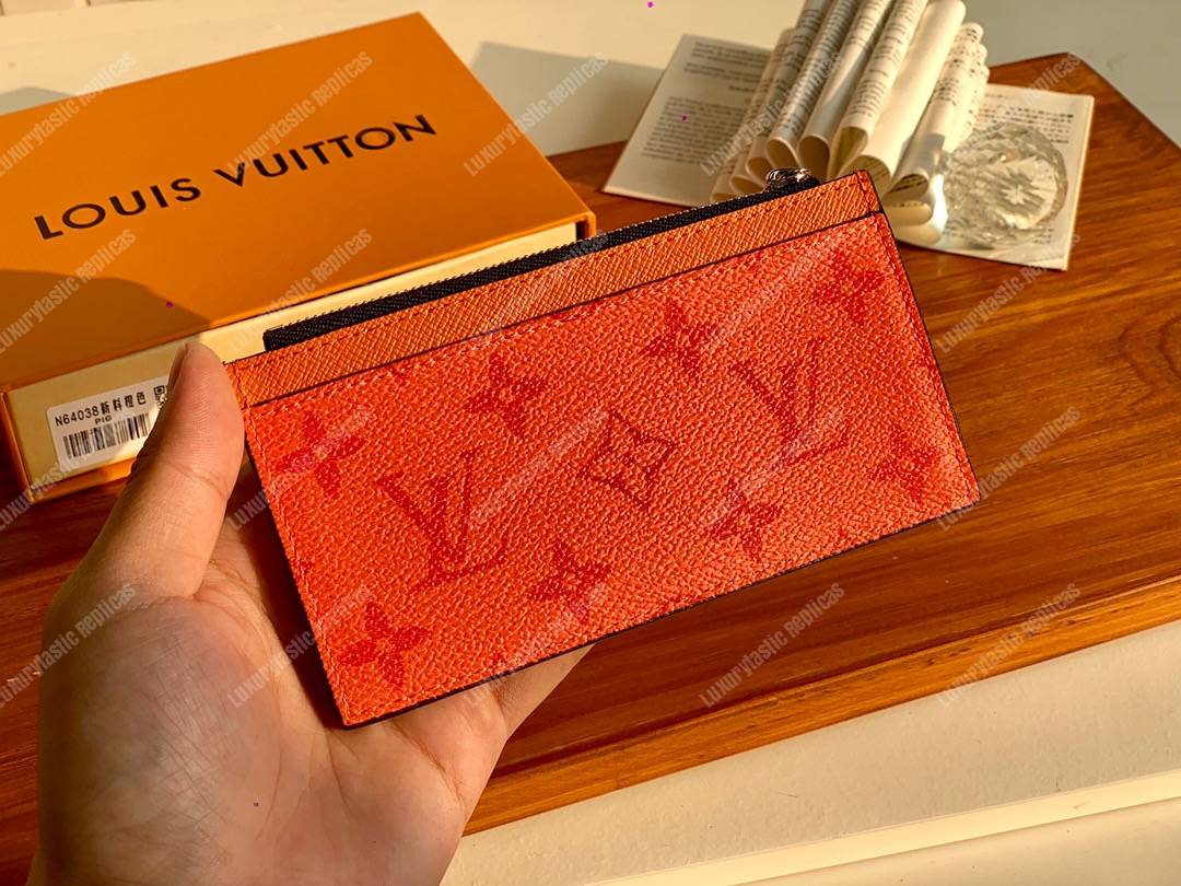 LV Coin Card Holder Orange