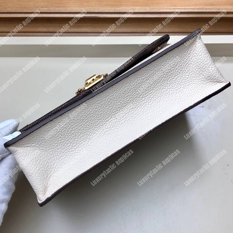 LV Vavin Chain Wallet Damier Ebene Creme