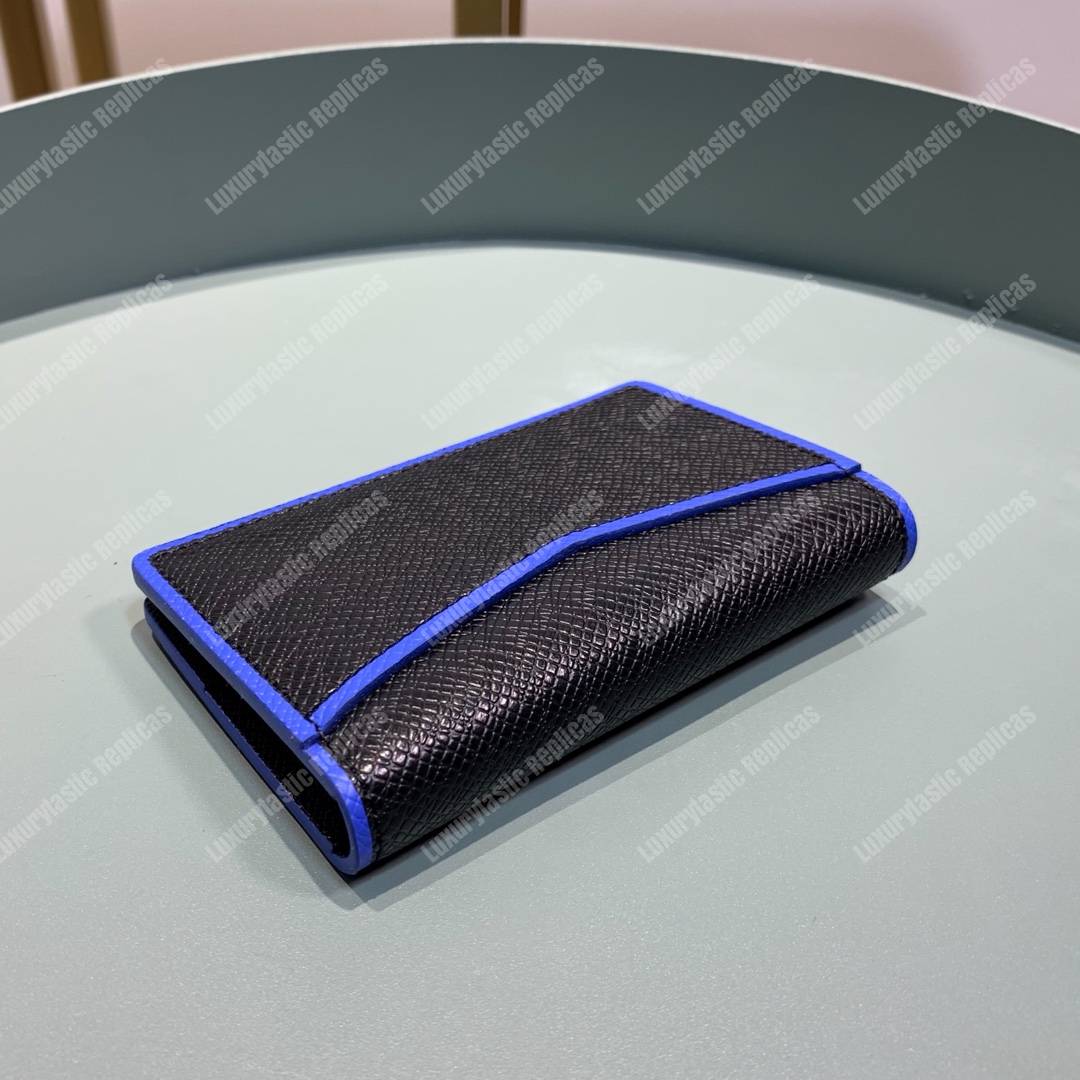 LV Pocket Organizer Taiga Leather Blue Trim