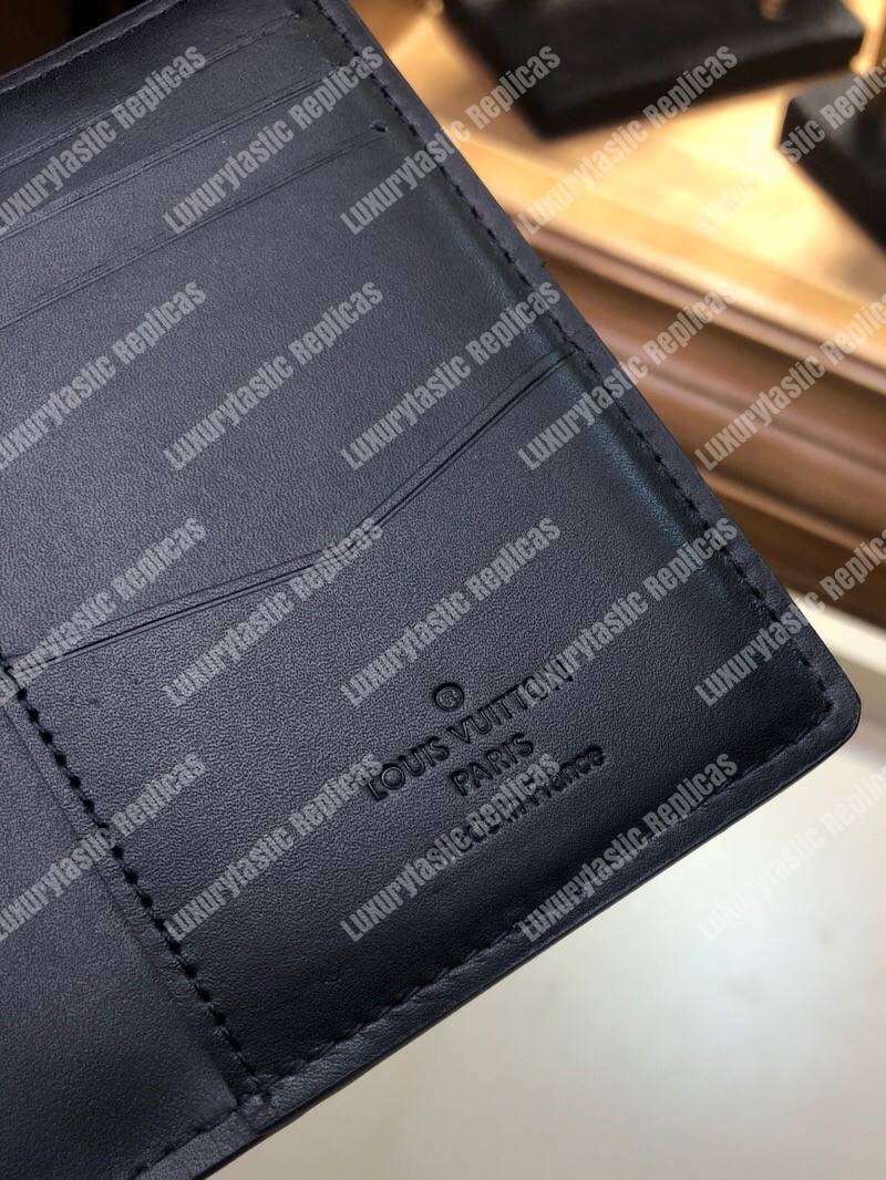 LV Pocket Organizer Taurillon Leather Noir