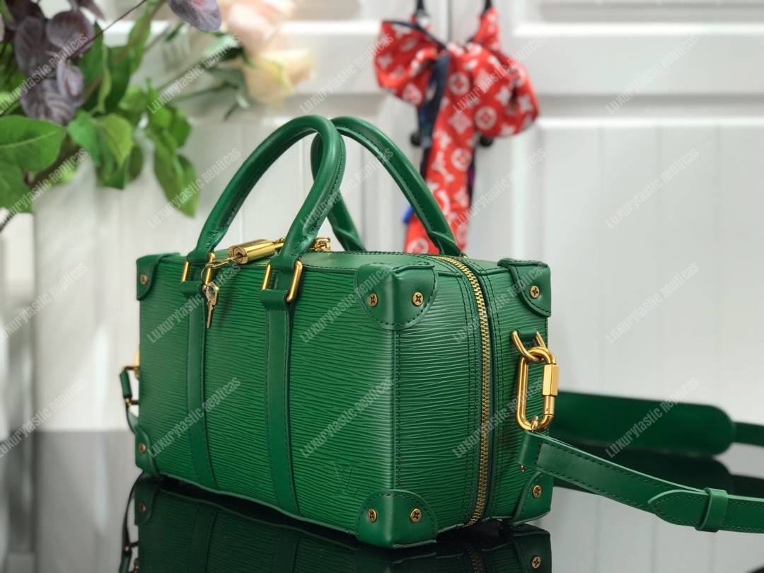 LV Men Runway Box Epi Leather Green