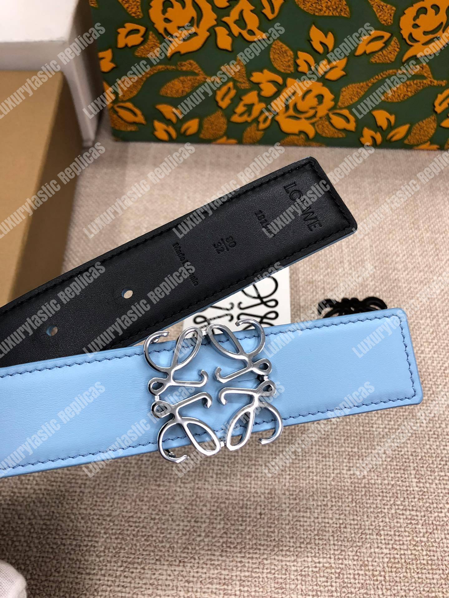 Loewe Anagram Belt 3.2Cm Sky Blue