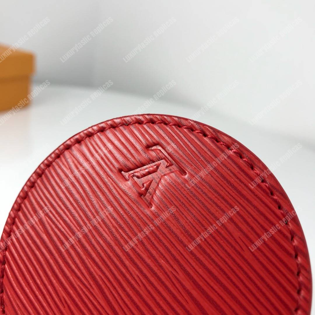 LV Mirror Bag Charm & Key Holder Epi Leather Red