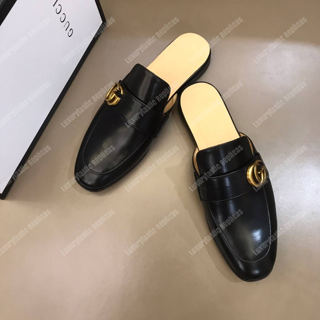 G*u*i leather slipper black