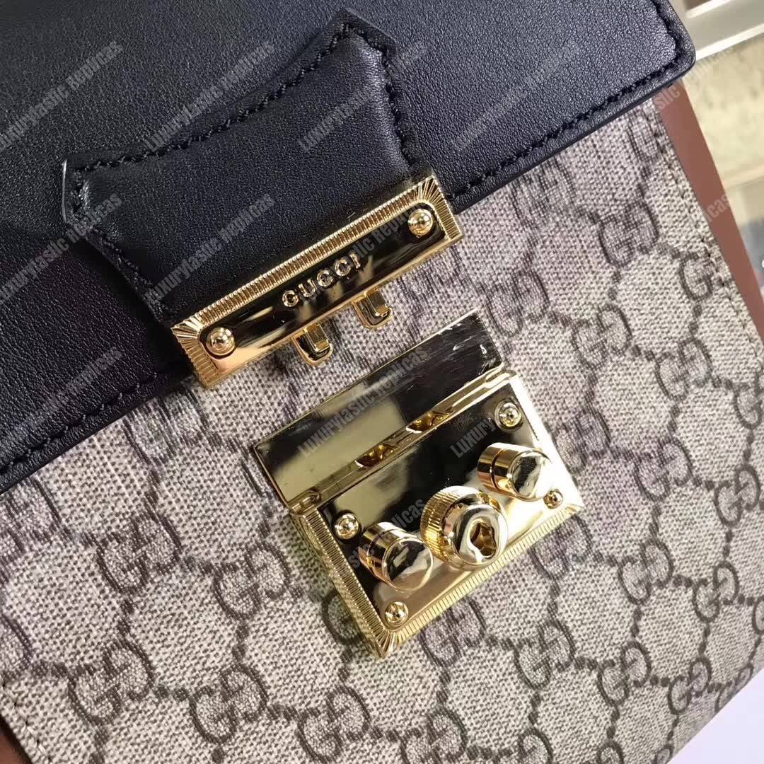 G*u*i padlock gg sup*e backpack beige/ebony