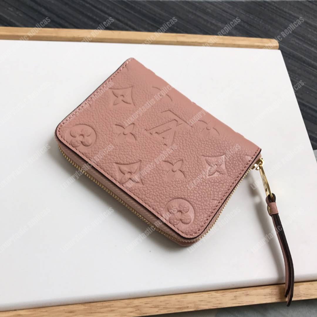 LV Zippy Coin Purse Monogram Empreinte Leather Rose Ballerine