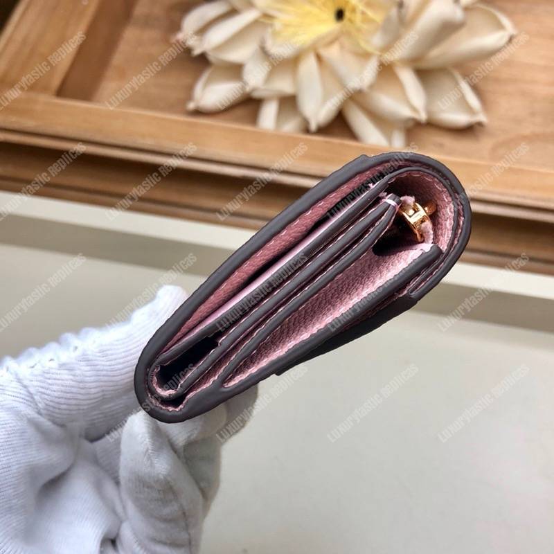 LV Zoé Wallet Monogram Empreinte Rose Poudre