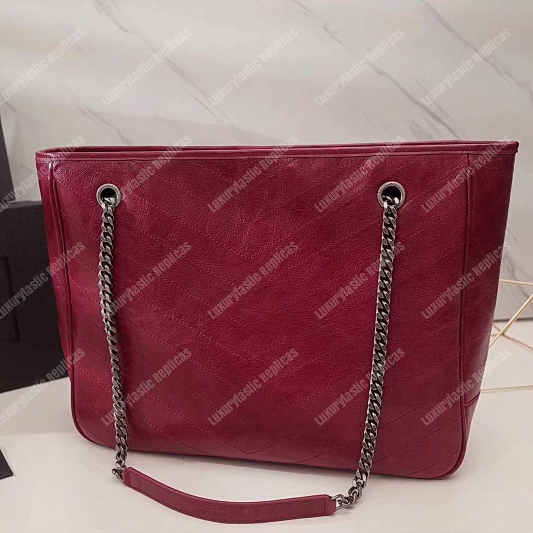 Saint Laurent Large Niki Shopping Bag Dark Red