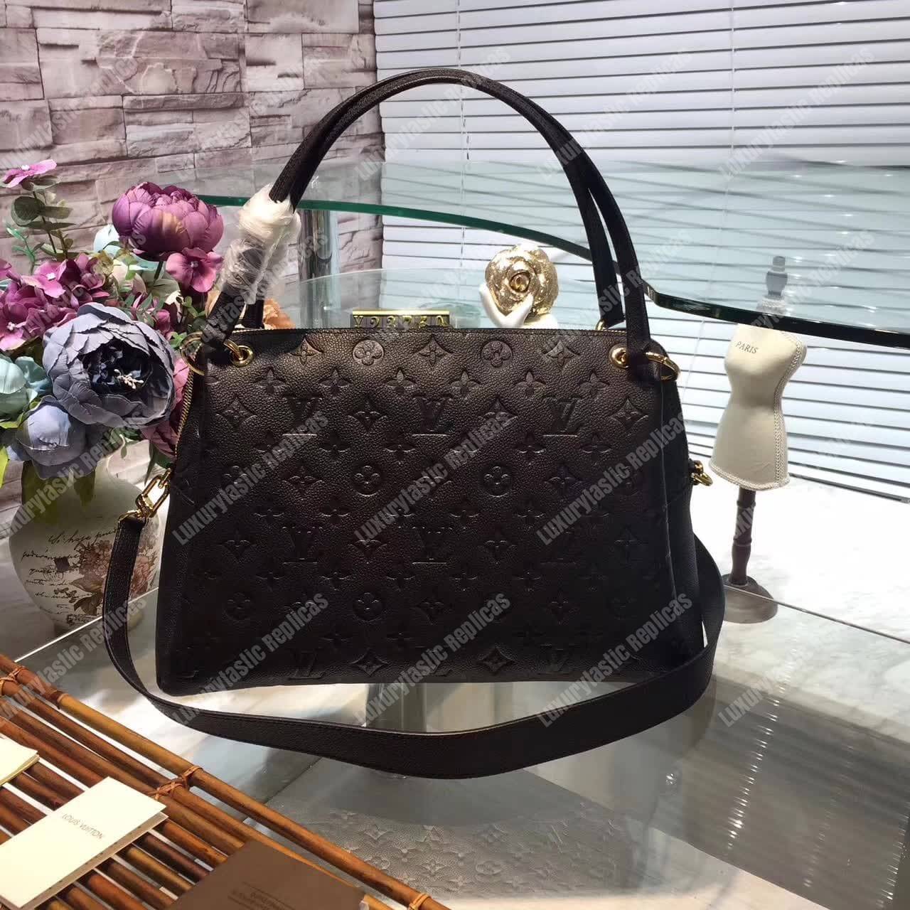 LV Ponthieu PM Monogram Empreinte Leather Noir