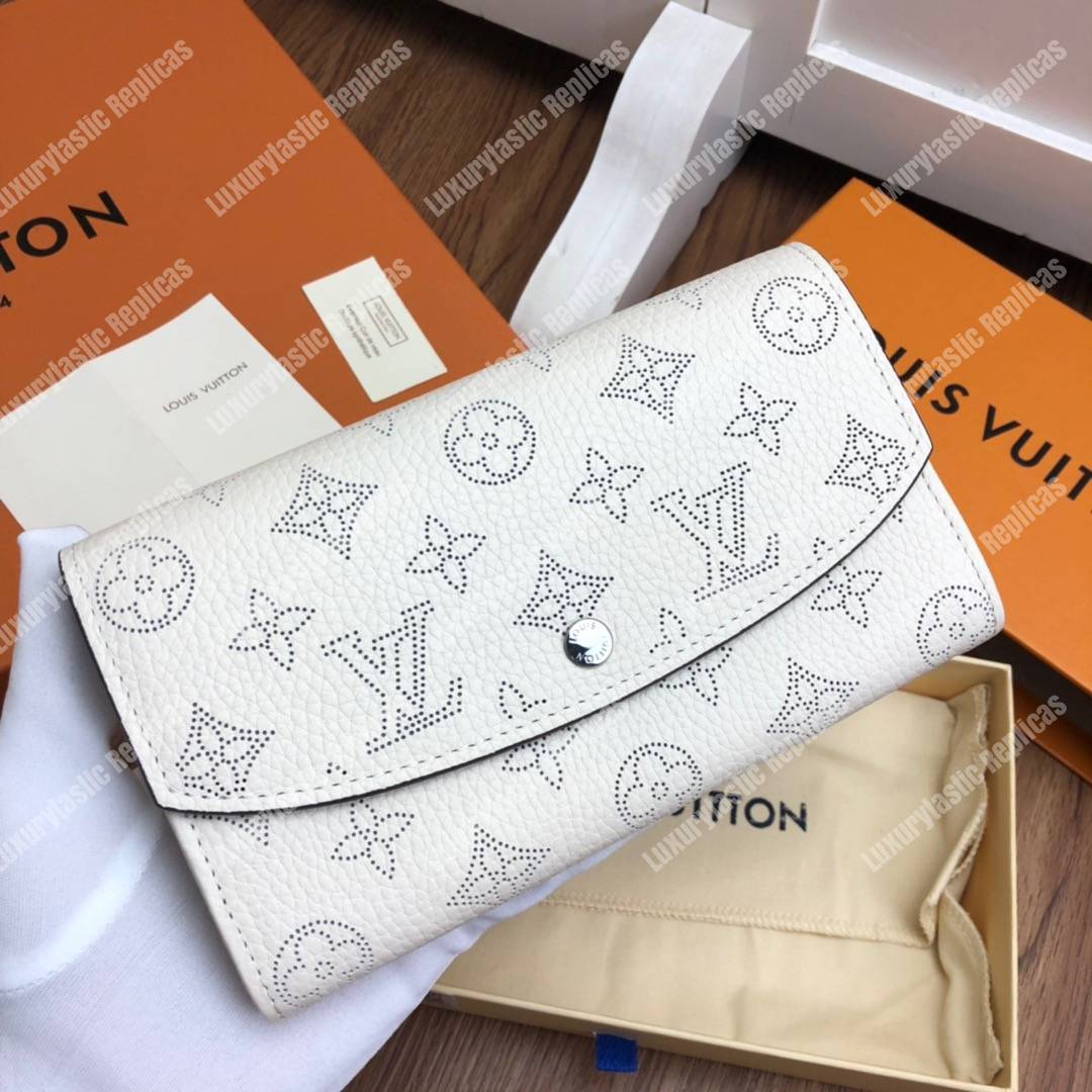 LV Iris Wallet Mahina Leather Ivory