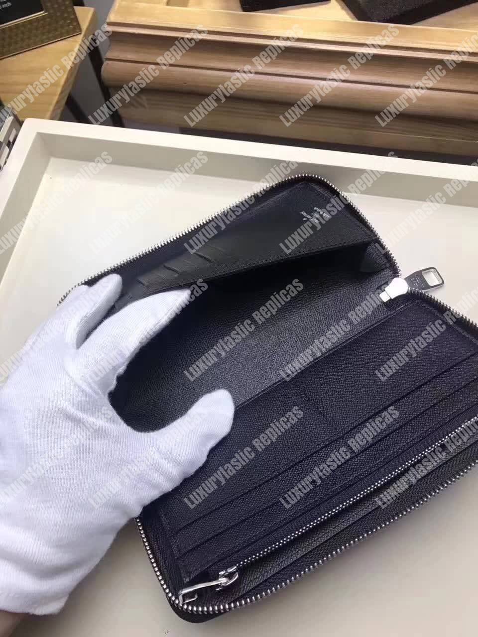 LV League Zippy Long Wallet Vertical Damier Graphite 2017