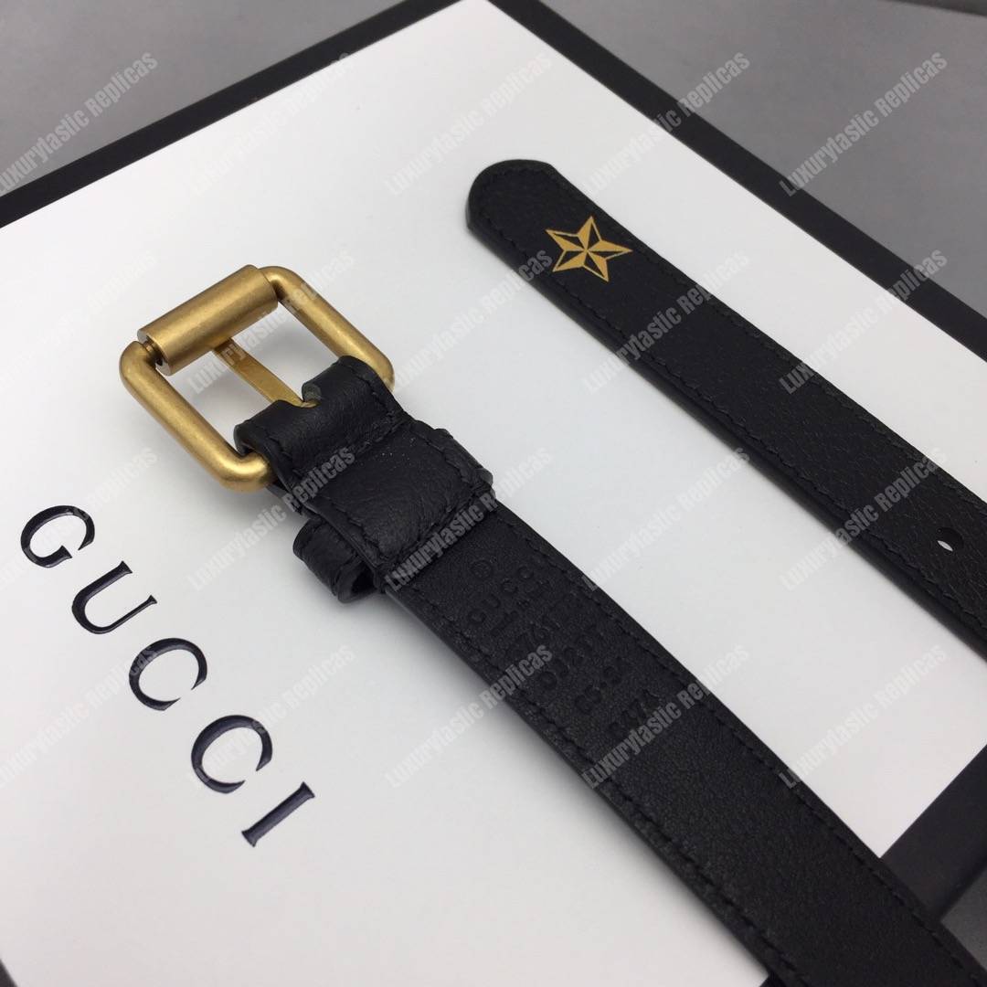G*u*i belt with bees and stars print