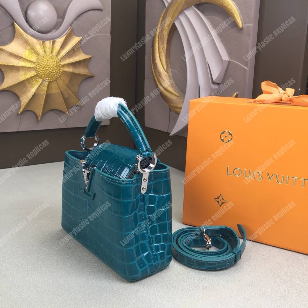 LV Capucines Mini Crocodilien Brillant Cactus