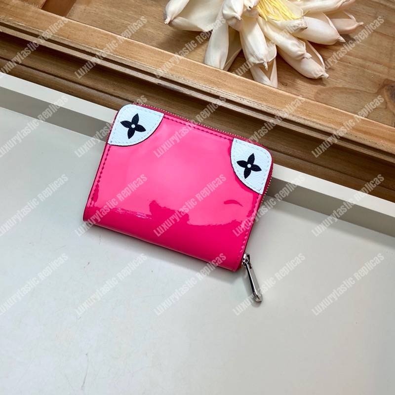 LV Zippy Coin Purse Patent Leather Monogram Berlingot Pink