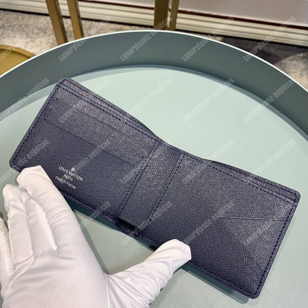 LV Multiple Wallet Blue Oxford