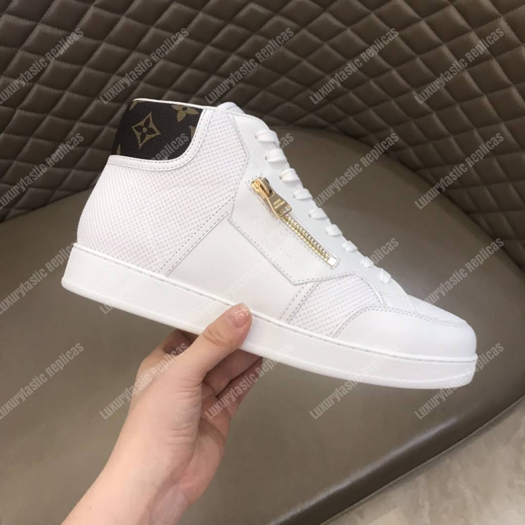 LV Rivoli Trainer Boots White