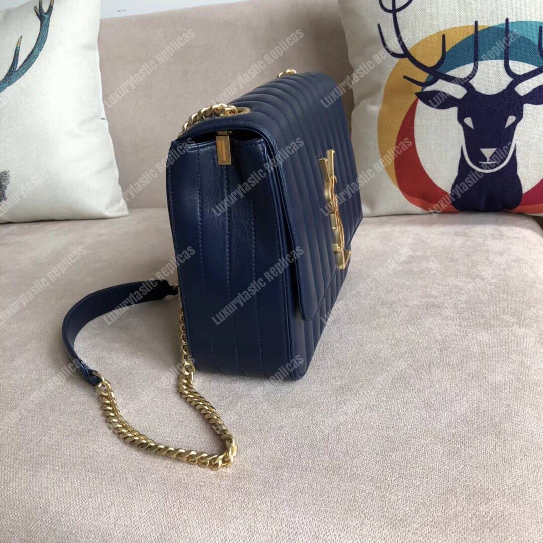 Saint Laurent Vicky Large Navy