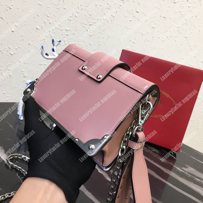 Pra*a cahier calf leather bag pink
