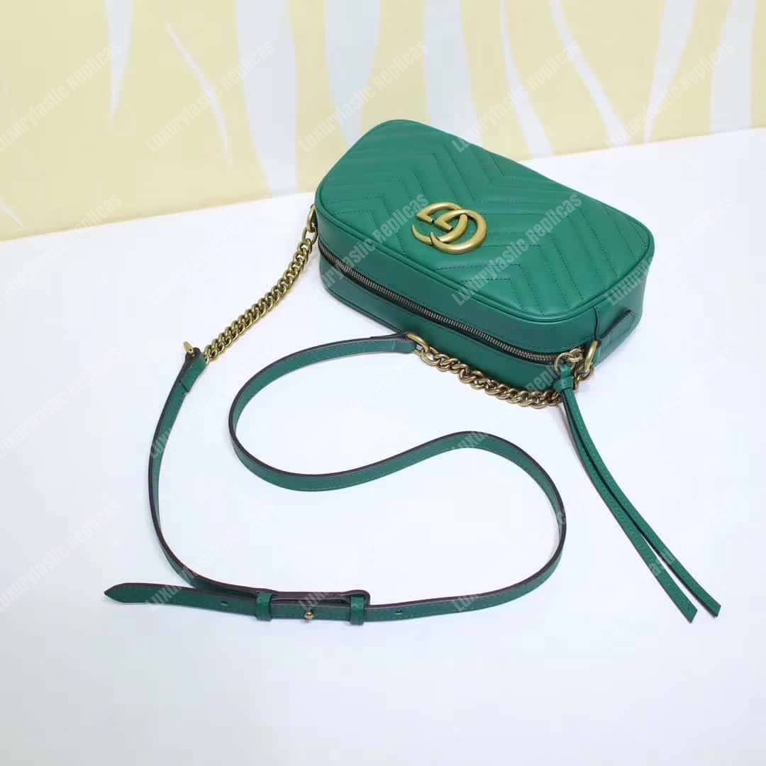 G*u*i gg marmont small matelassé shoulder bag aquamarine