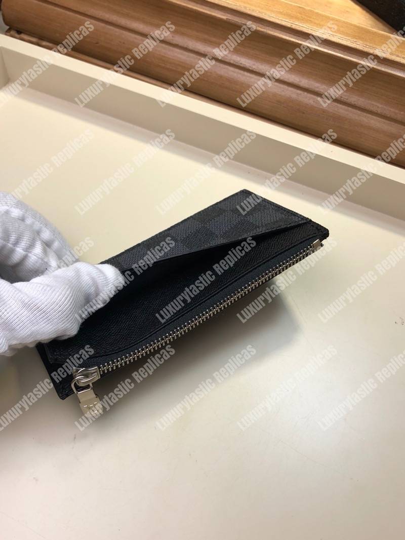 LV Coin Card Holder Damier Graphite Canvas