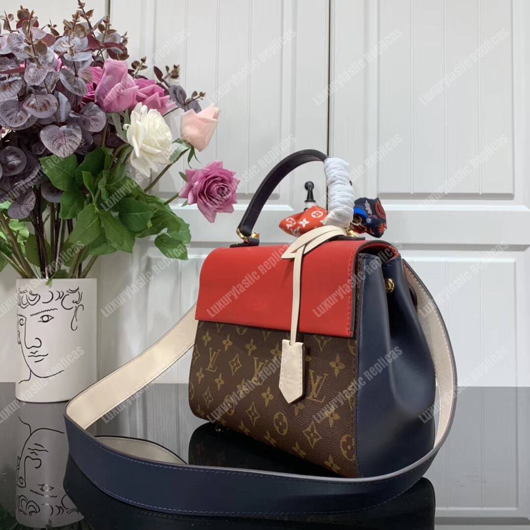 LV Cluny BB Handbag Monogram Lie de Vin Red