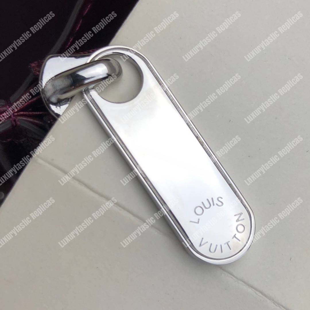 LV Zippy Wallet Mahina Leather Aubergine