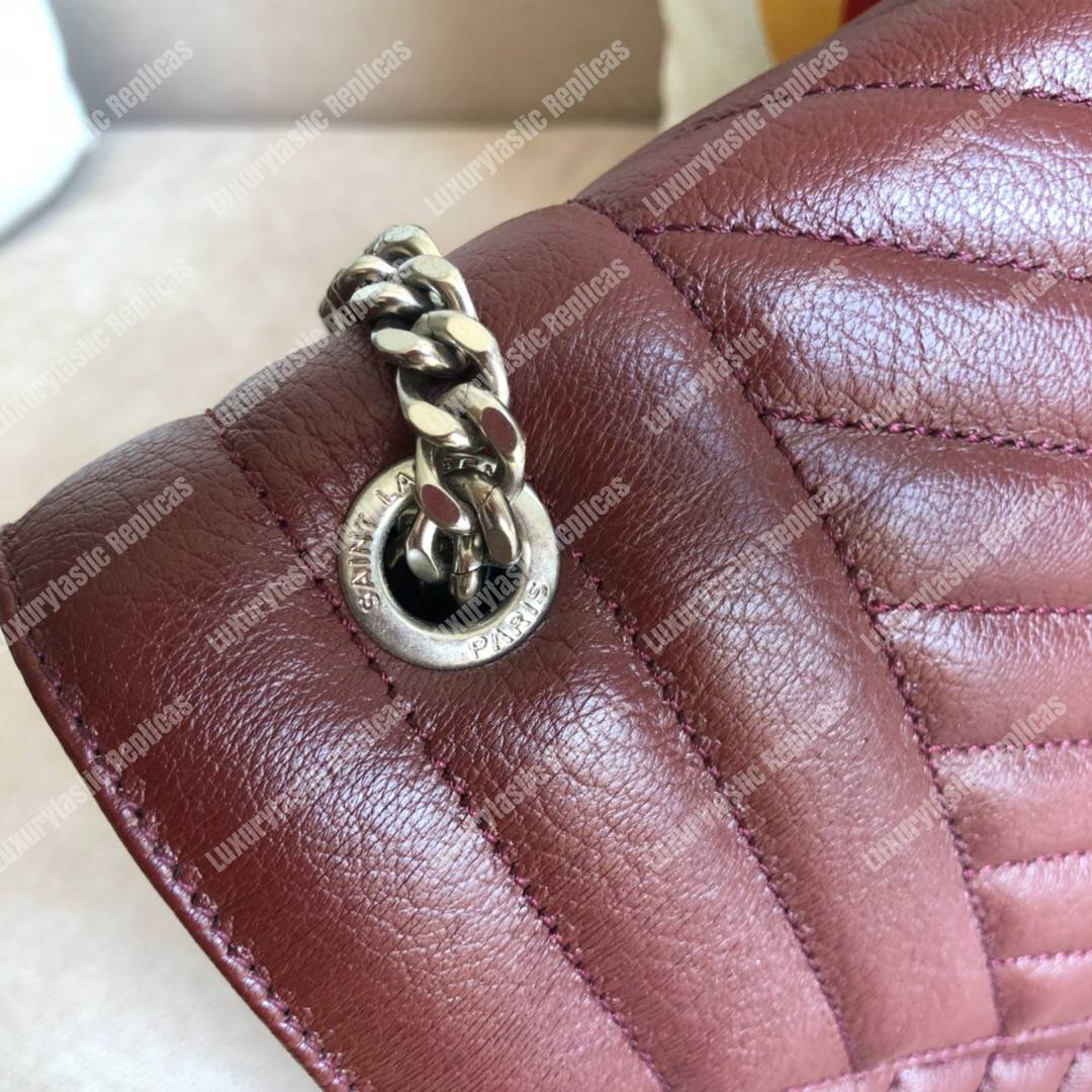 Saint Laurent Classic Large Soft Envelope Dark Red