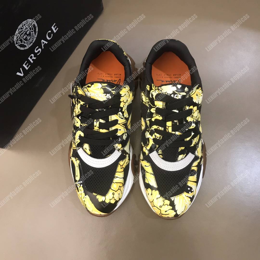 Versace Squalo Sneakers Black/Flower Print