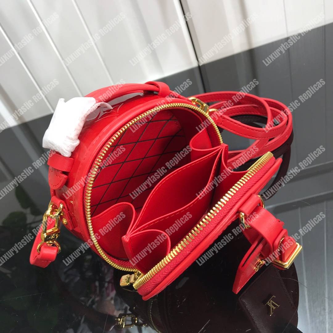 LV Mini Boîte Chapeau Rouge