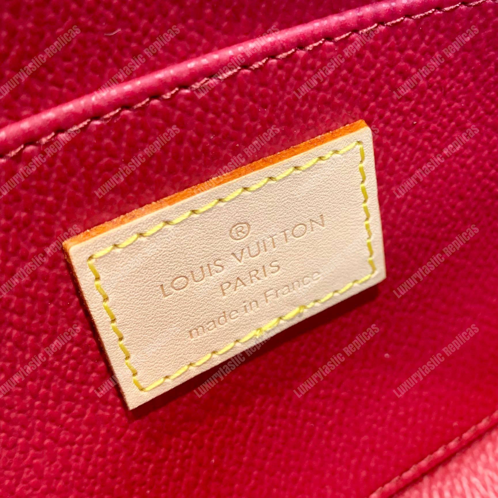 LV Cosmetic Pouch Monogram Vernis Leather Pink