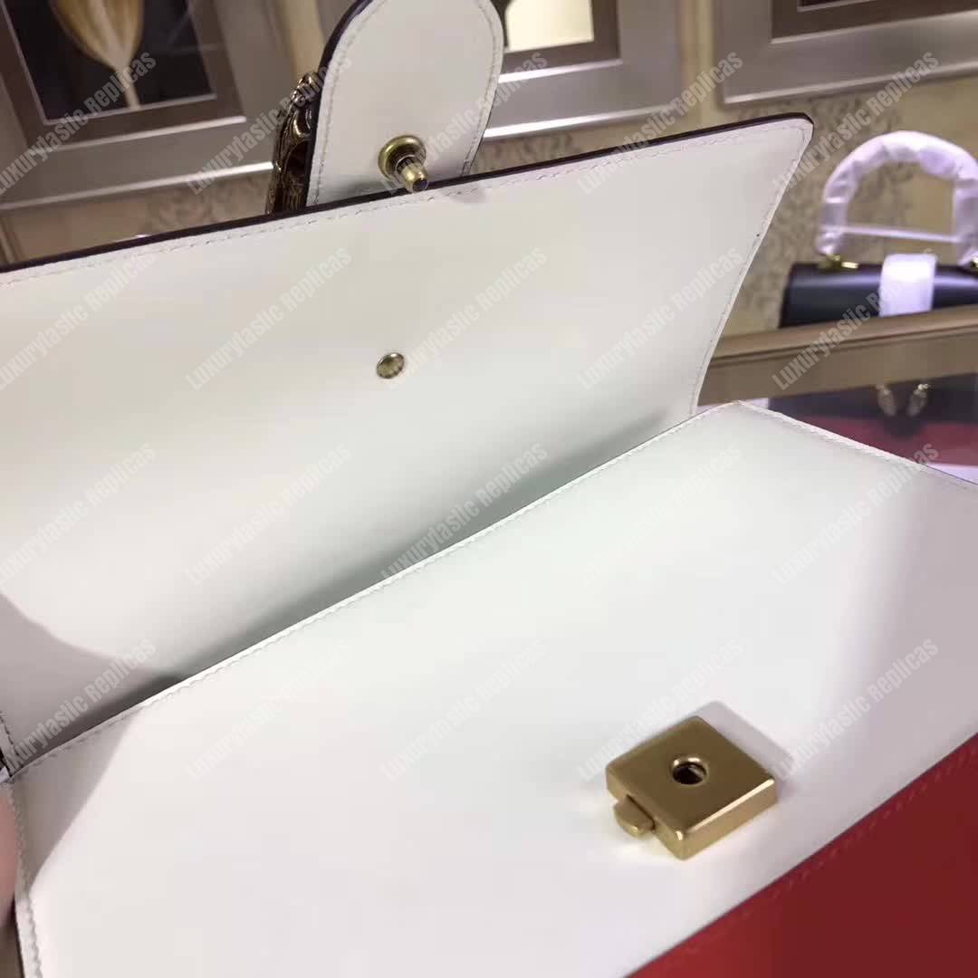 G*u*i dionysus medium top handle bag white