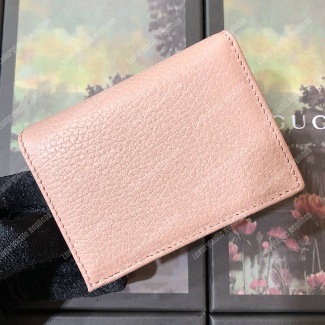 G*u*i leather card case light pink