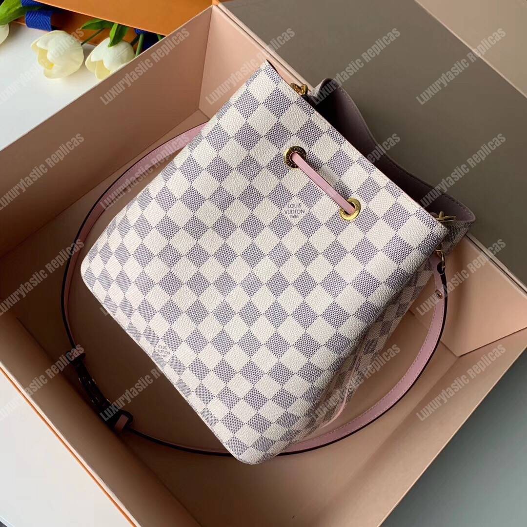 LV NéoNoé Damier Azur Canvas Eau de Rose Limited Edition