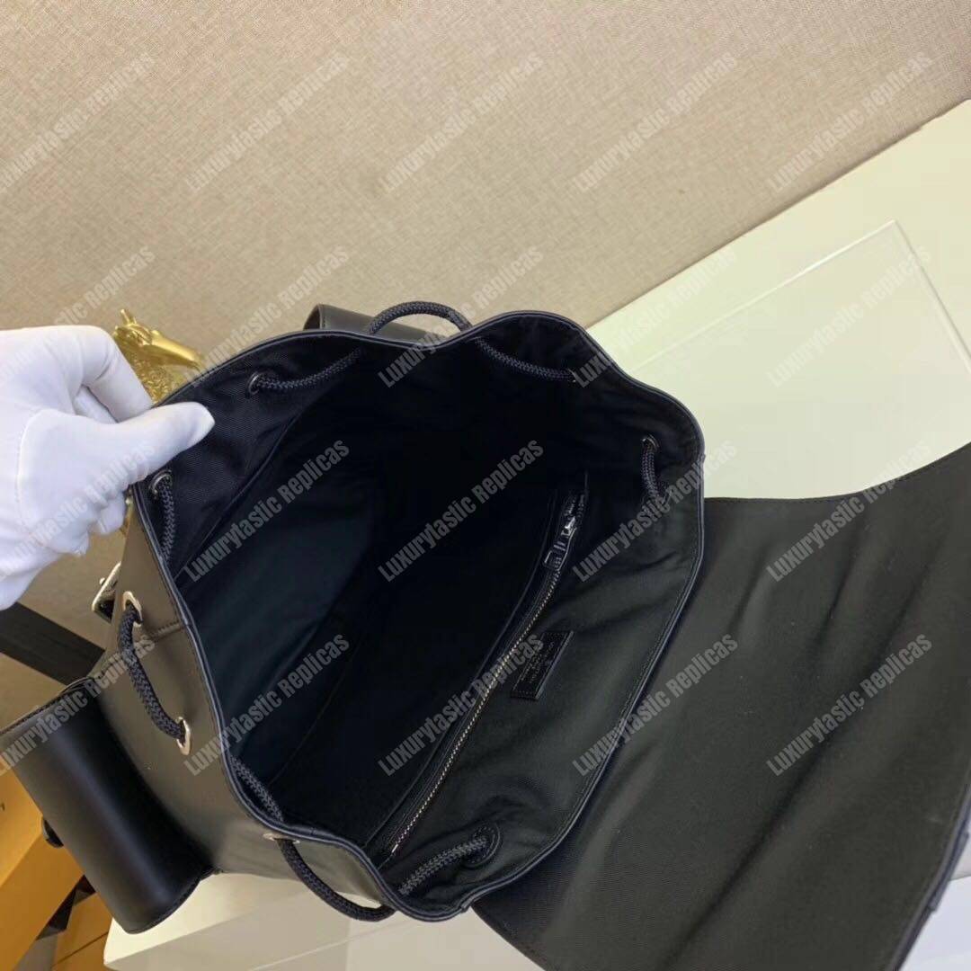 LV Christopher Backpack PM Epi Leather Acid Green Initials