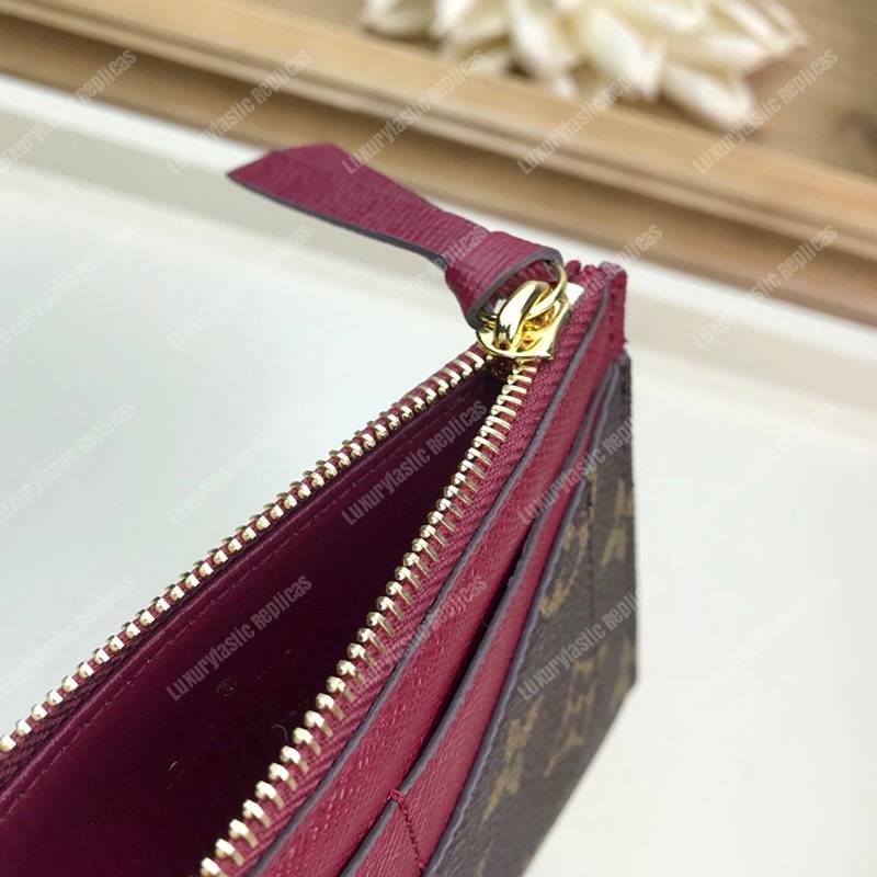 LV Zipped Card Holder Monogram Raisin Purple