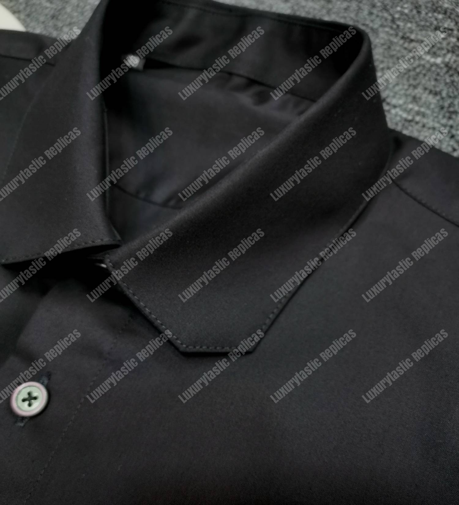 LV Print Regular Shirt Black