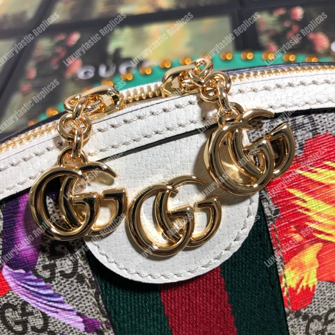 G*u*i ophidia gg flora small shoulder bag gg sup*e white