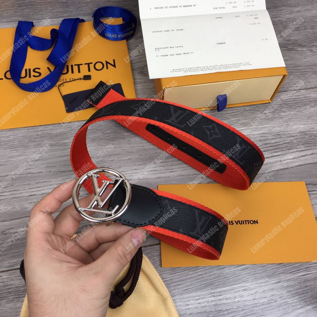 LV Circle 40mm Belt Red