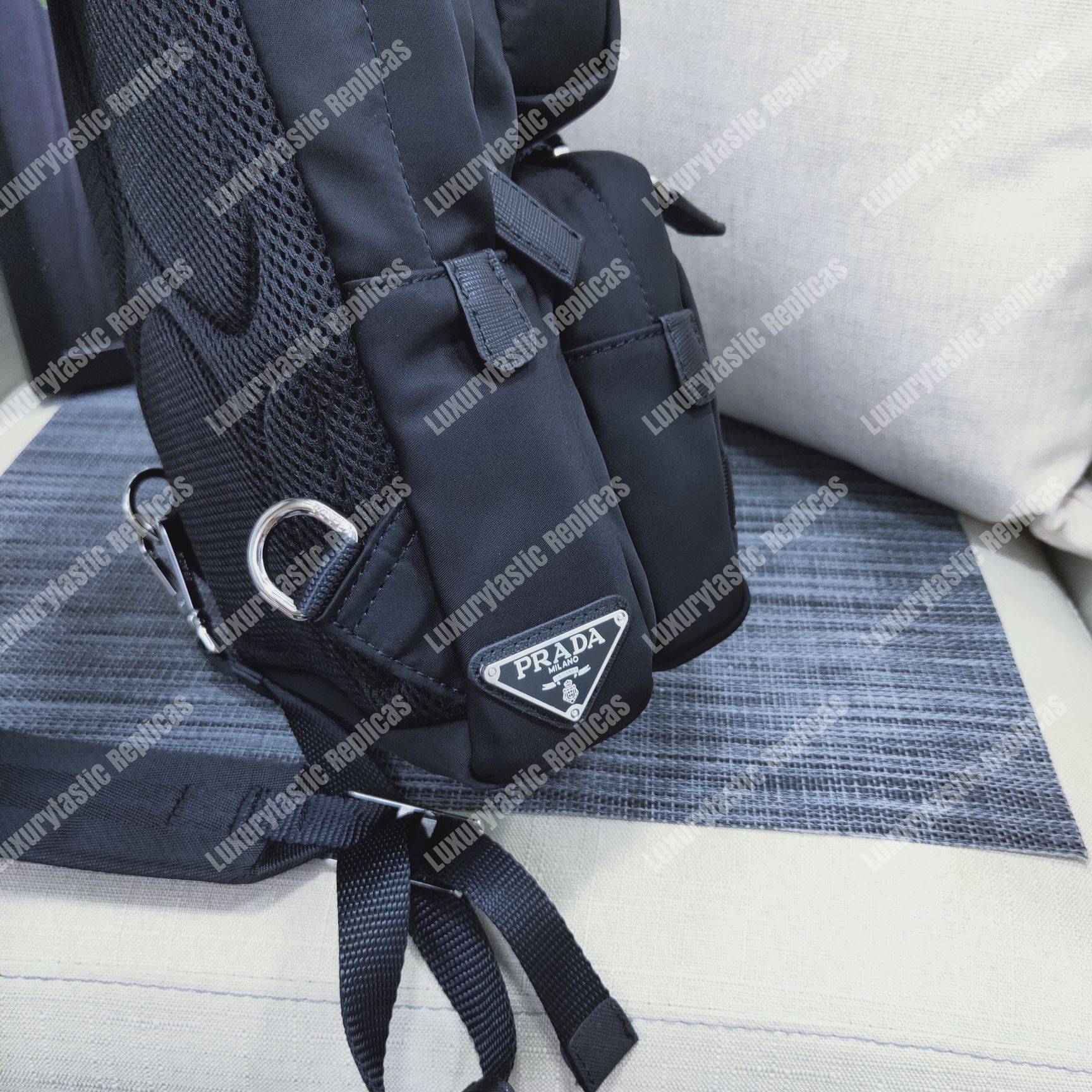 Pra*a fabric backpack black