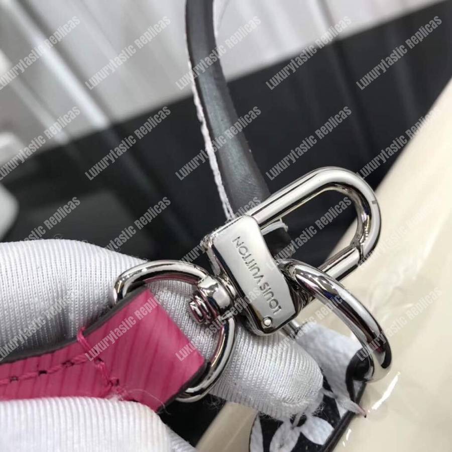 LV Spring Street Monogram Vernis Creme Beige