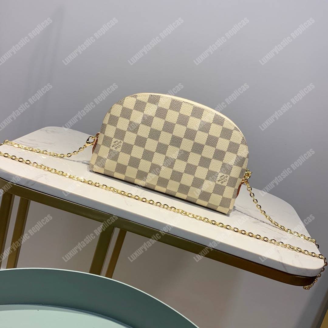 LV Cosmetic Pouch GM Damier Azur Canvas