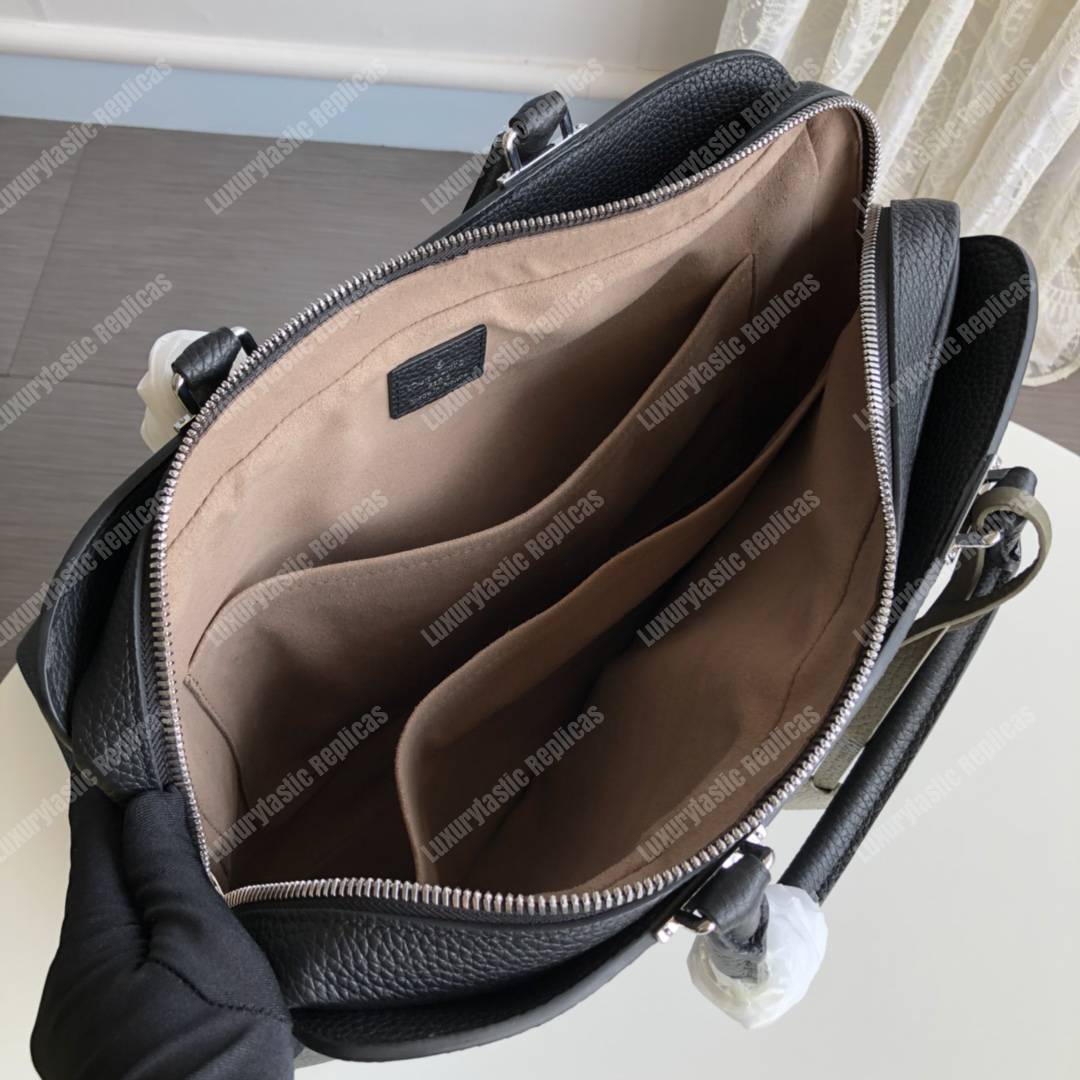 LV Armand Briefcase MM Black/Khaki Green