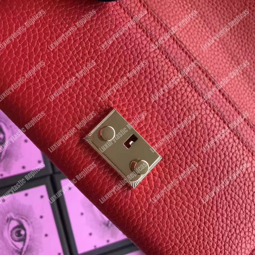 G*u*i padlock continental wallet red