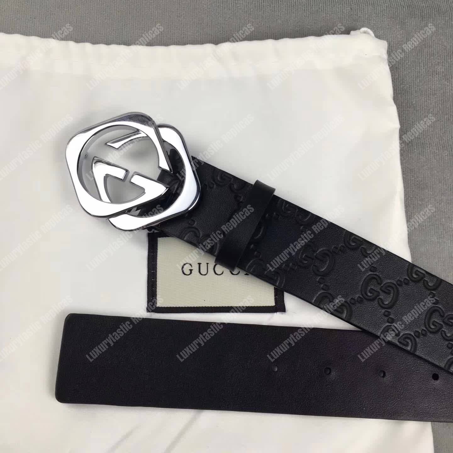 G*u*i signature leather belt